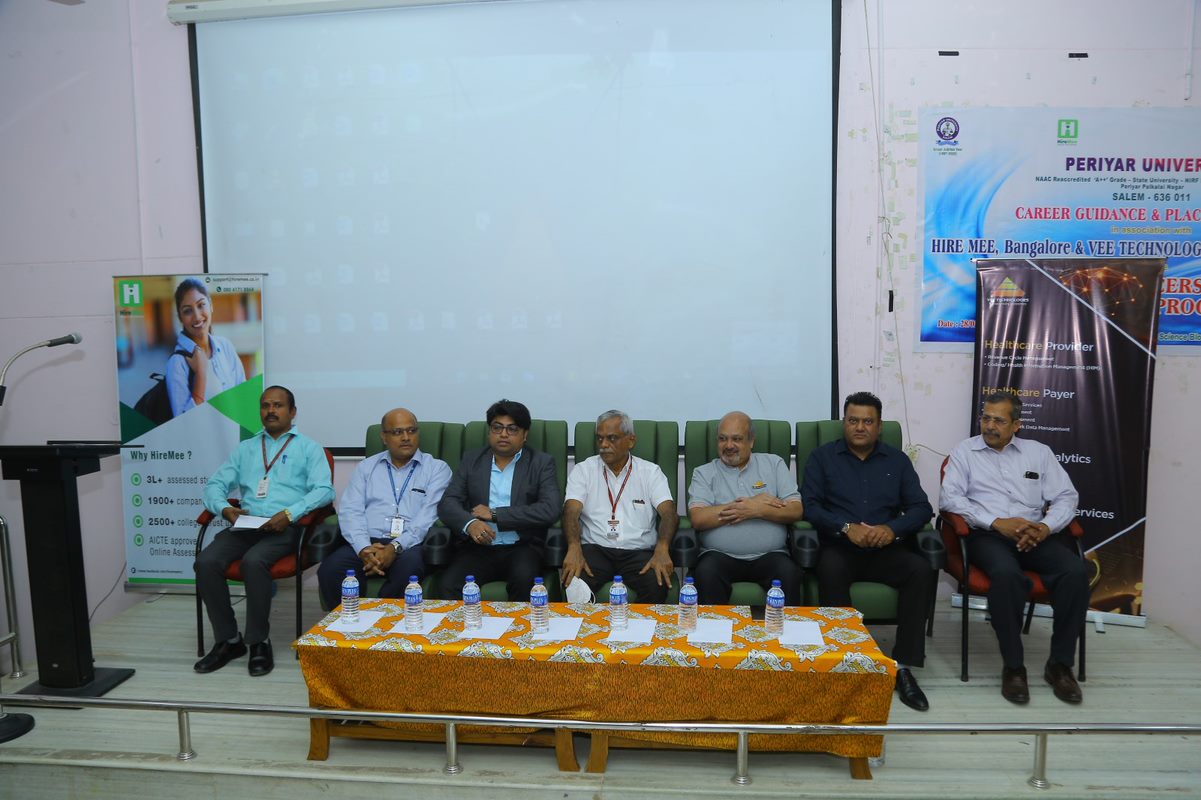 Talent Placement Officer's Meet 2022 was conducted at Periyar University on 28th March 2022 in association with HireMee and Vee Technologies.
